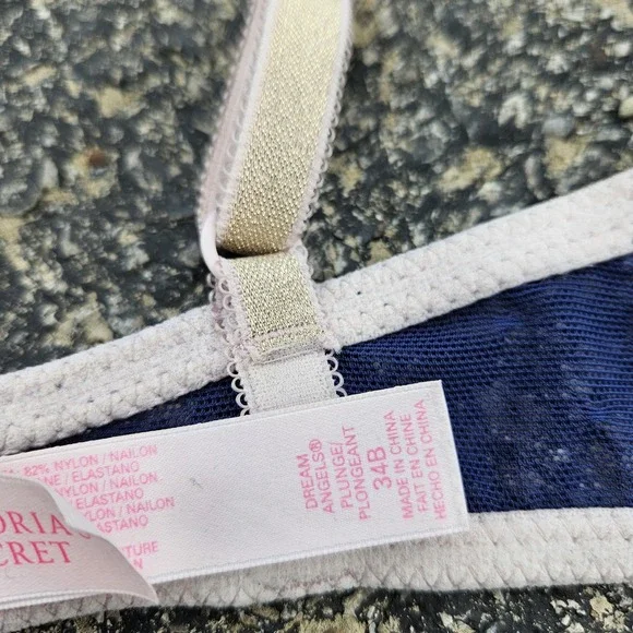 NWT Victoria's Secret Y2K Dream Angels Push-Up Bra 34B Royal Blue Lace Bow - Picture 7 of 12